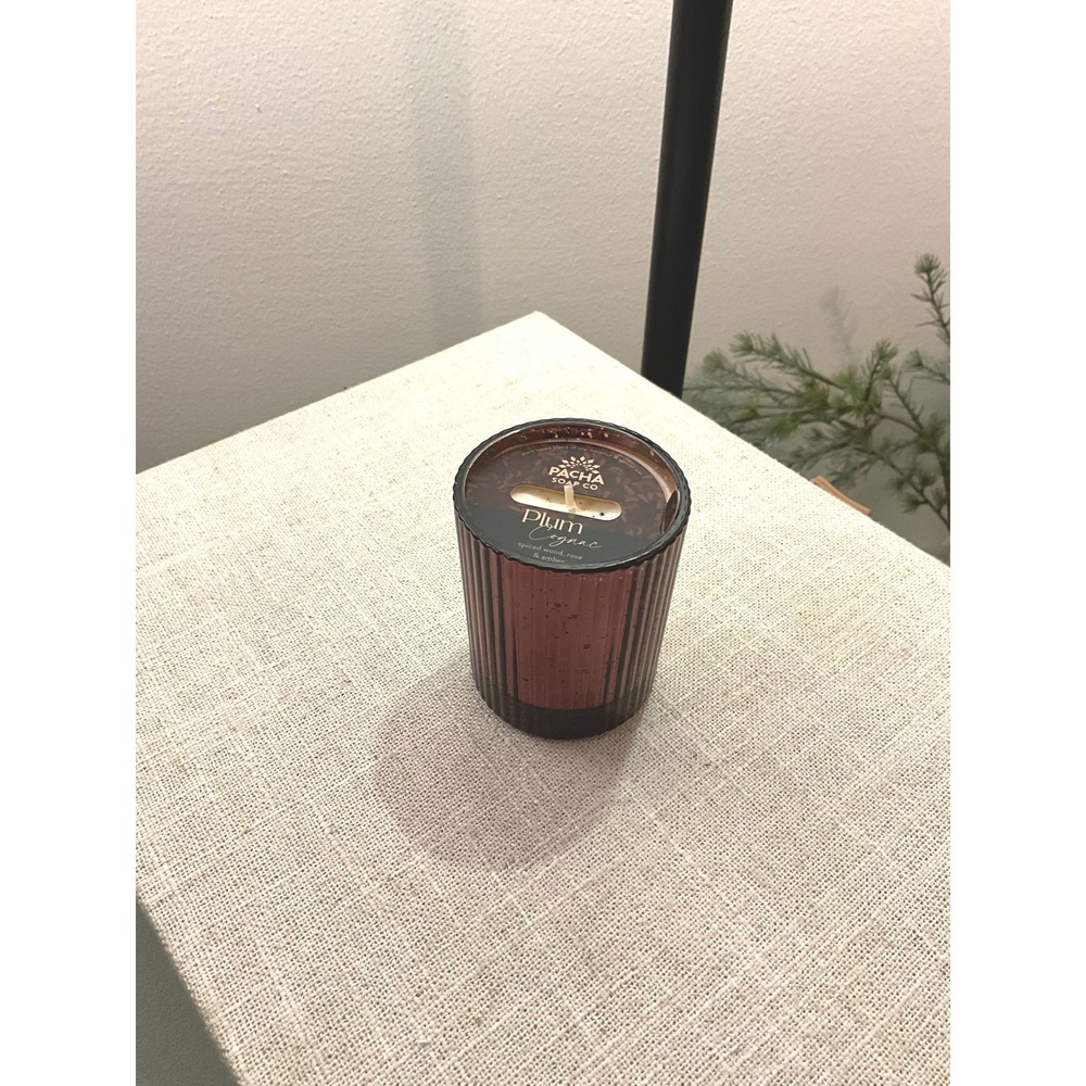 Pacha Soap votive plum cognac fall hotel scent organic natural gourmand candle 4